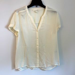 Treasure and Bond Sheer Ivory Blouse